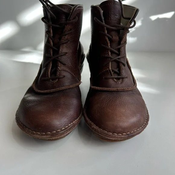 EL NATURALISTA Women's Brown Laceup Leather Ankle Boots SIZE 8 UK 38 RANA THARU - Picture 6 of 13